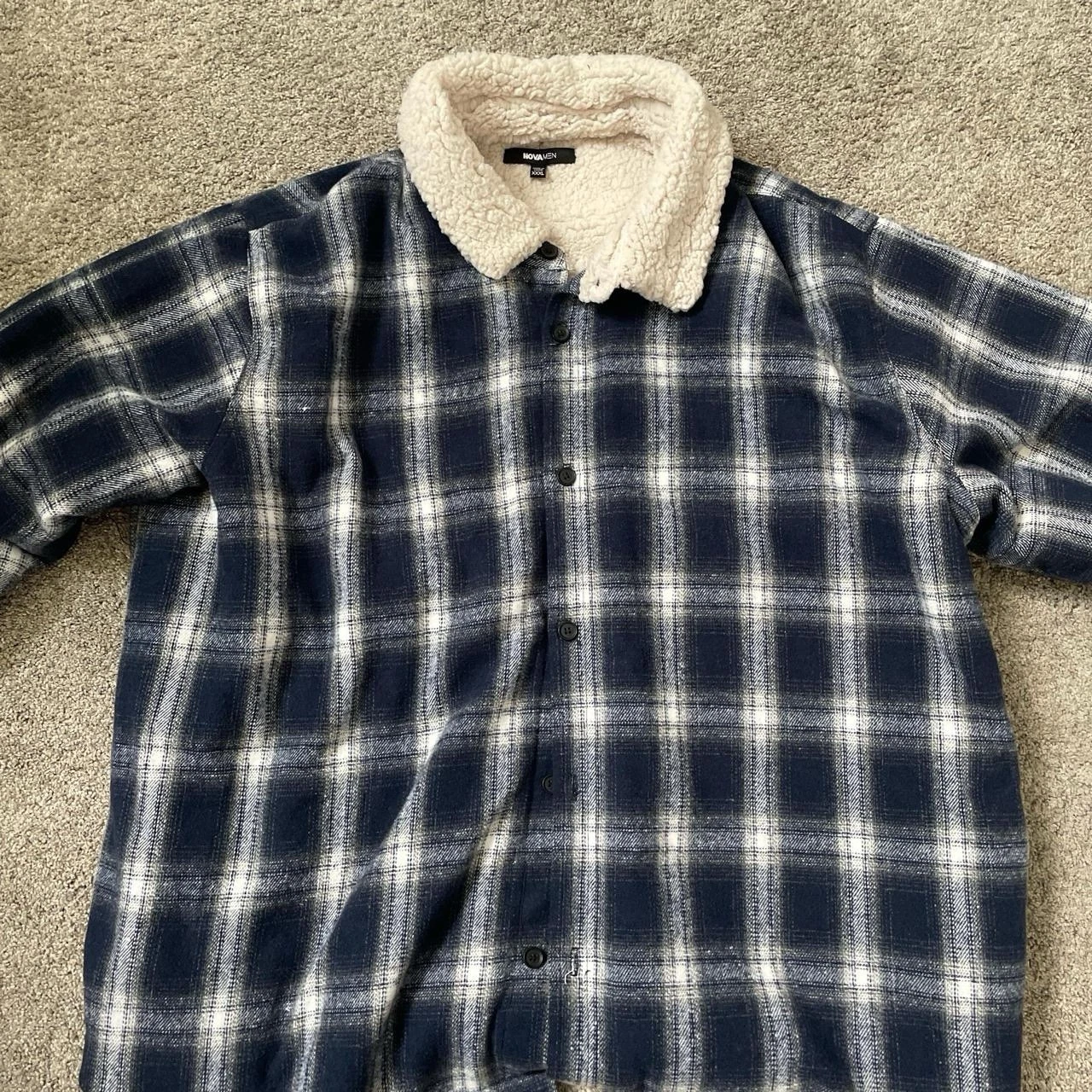 Navy Sherpa Fleece Jacket