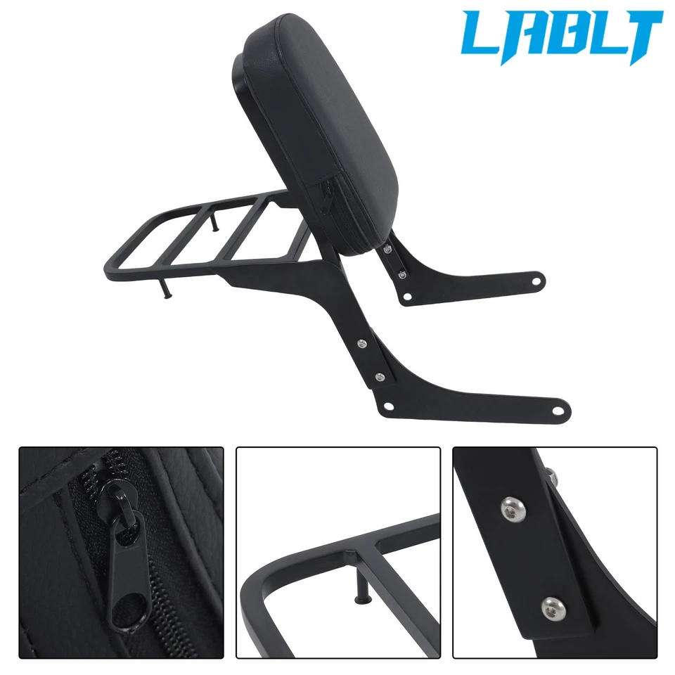 Respaldo barra Sissy con portaequipajes para Honda Rebel 250 CA250 CMX250C 1985-2015 Foto 4 de 4