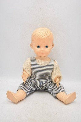 Vintage 60er Jahre Made in Hong Kong Junge Puppe Hartplastik 38 cm Sammlerstück