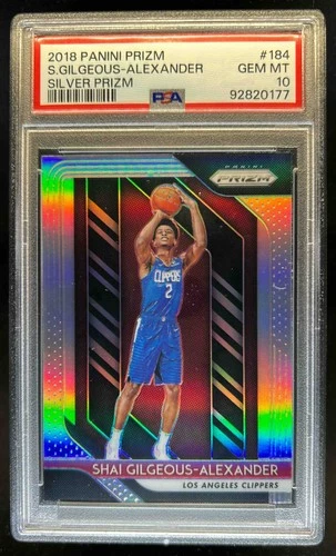 2018-19 Prizm Shai Gilgeous-Alexander Prizm Silver RC #184 Clippers PSA 10