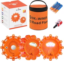 3-PK LED Road Emergency Flares and Tools Kit - Roadside Safety Tools Kit