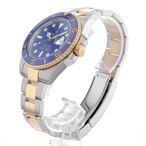 Rolex Submariner Date 8P Diamond 116613GLB blau Zufallszahl Sekundenzeiger Herren - Bild 2 von 9