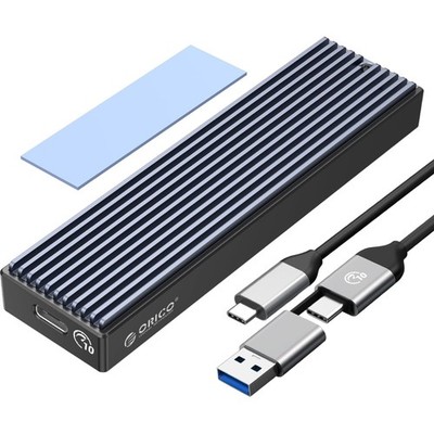 M2 NVMe SATA SSD Gehäuse Adapter USB 3.2 Gen 2 10Gbps 4TB Aluminium Kunststoff
