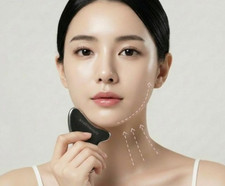 Stainless Steel Gua Sha Facial Body Scalp Massage Tool with Leather Case Set    