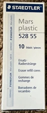 NEW Staedtler 528 55 Eraser Stick Refills 10 Pieces