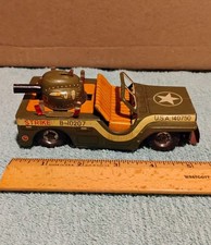 Vintage Tin Missile Strike Jeep Made By Haji Japan 1960s