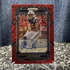 2022 Panini Prizm Alec Pierce Red Shimmer Rookie Auto 28/35