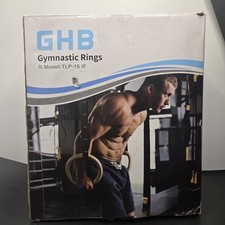 GHB Gymnastic Rings Set Birch Wood 1.25 Inch Model TLP- 15