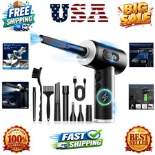 Compressed Air Duster-3 Gear Adjustable 100000RPM Electric Air Duster with LE...