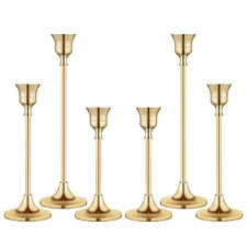 Candlestick Holders,Taper Candle Holder for Candlesticks Gold Brass Vintage C...