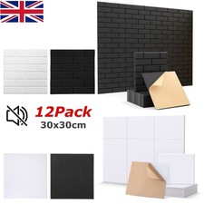 12X Acoustic Panels Soundproofing Wall Studio Sound-Proofing Self-Adhesive Tiles