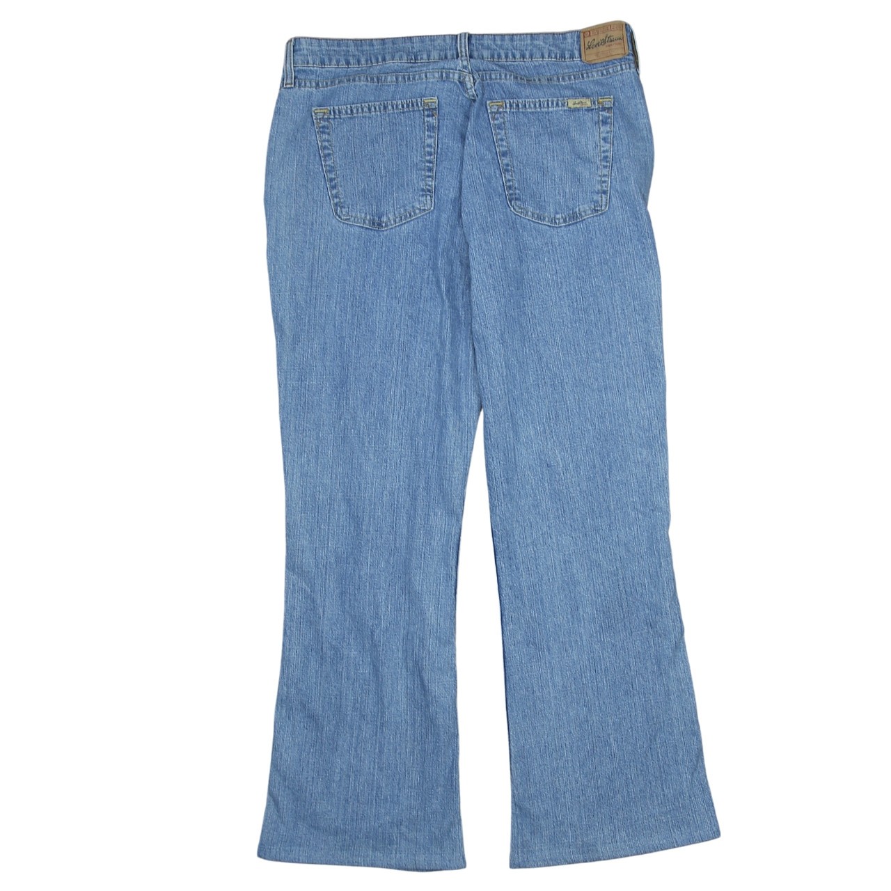 Levi Strauss Womens Jeans Blue Denim Low Rise Bootcut Stretch 5 Pocket Relaxed L