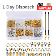 1320 Pcs Crimp Beads for Jewelry Making with Tools Storage Boxes