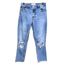 Abercrombie Fitch The Skinny High Rise Distressed Jeans Women Size 4r Curve Love