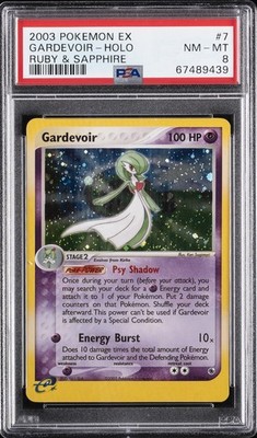 2003 POKEMON EX RUBY & SAPPHIRE #7 GARDEVOIR-HOLO PSA 8