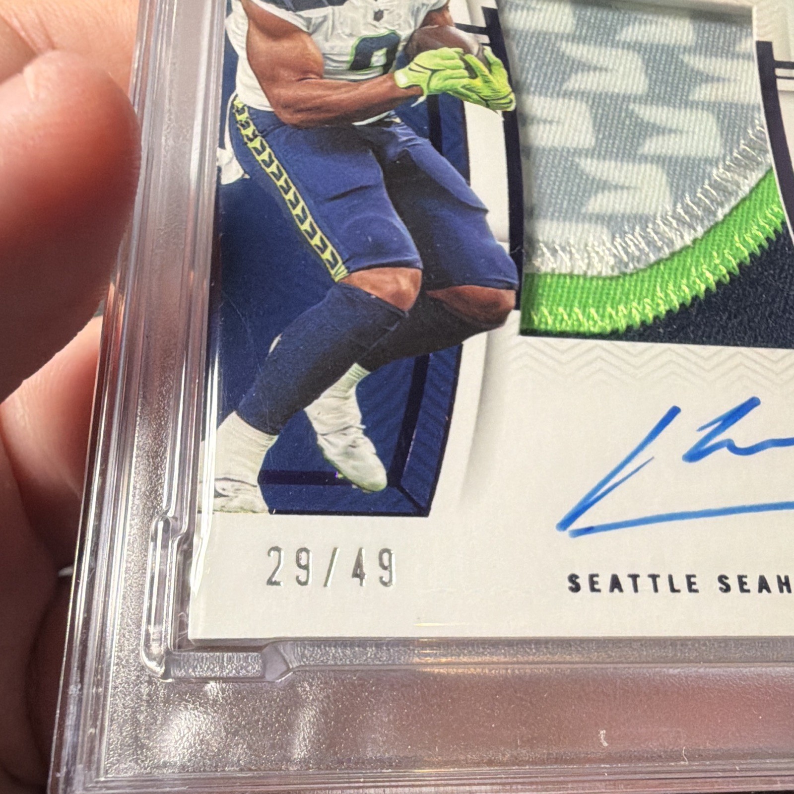 Panini National Treasure 2022 Kenneth Walker III Seahawks RPA /49 PSA 8 Auto 10 view 7