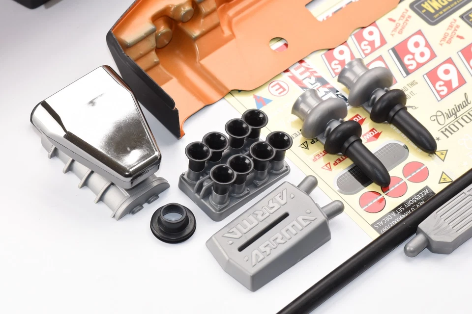 Arrma FELONY 6s - Body Shell (ORANGE Resto-Mod muscle Street Bash ARA7617V2 - Image 4 of 4