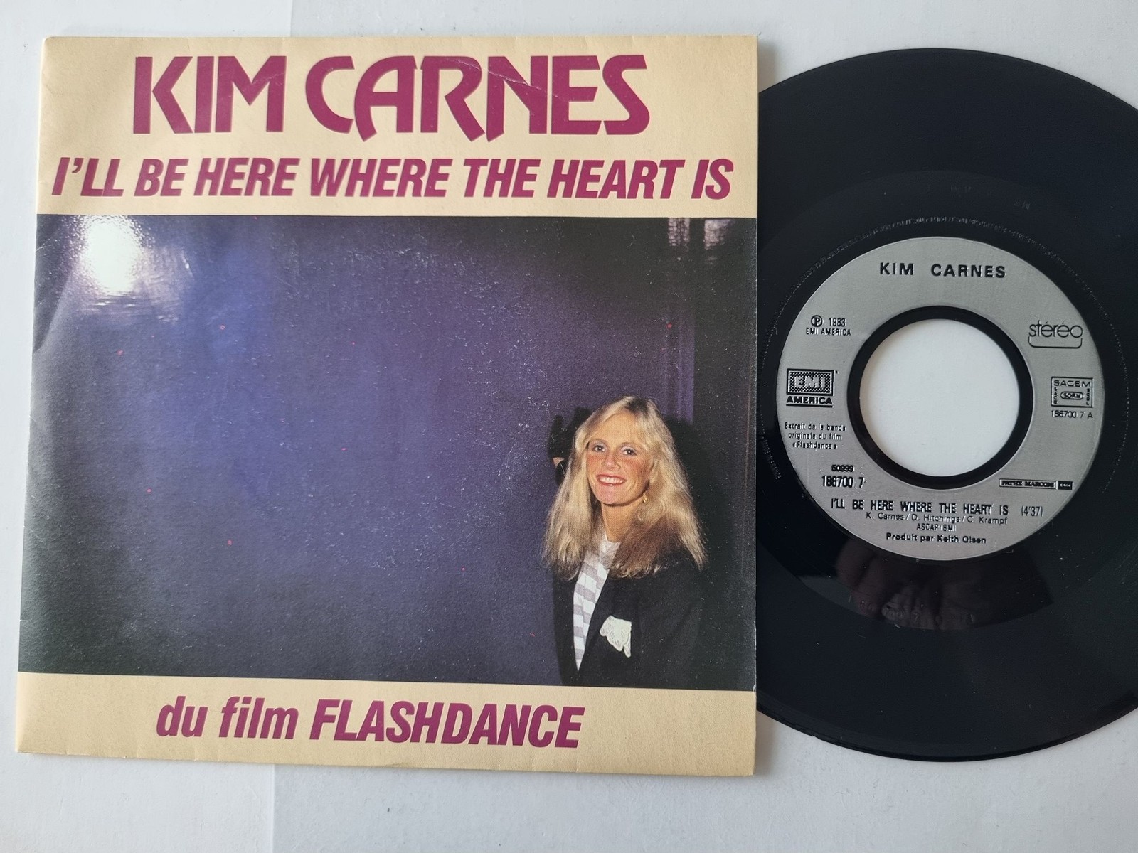 Kim Carnes - I'll Be Here Where The Heart Is 7'' Vinyl France/ OST Flashdance