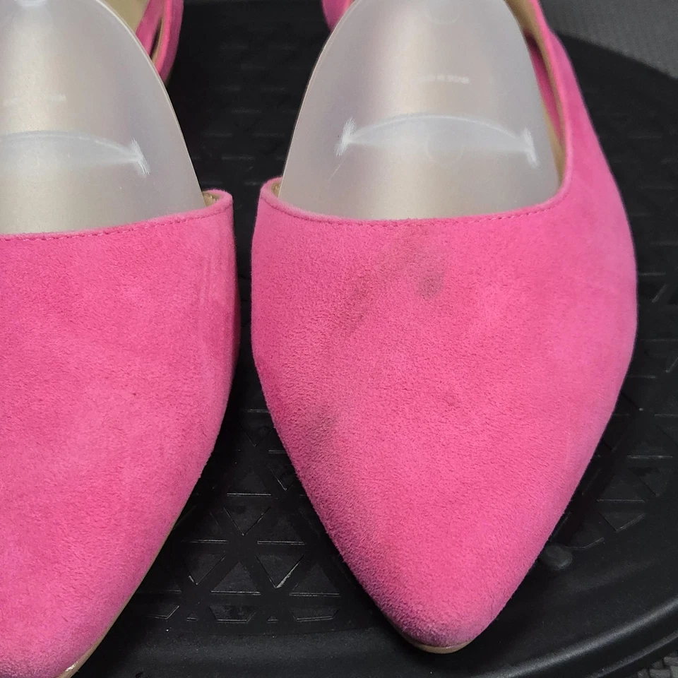 Туфли женские Naturalizer размер 11 розовые банки слинги замшевые на блочном каблуке заостренные - Изображение 3 из 4