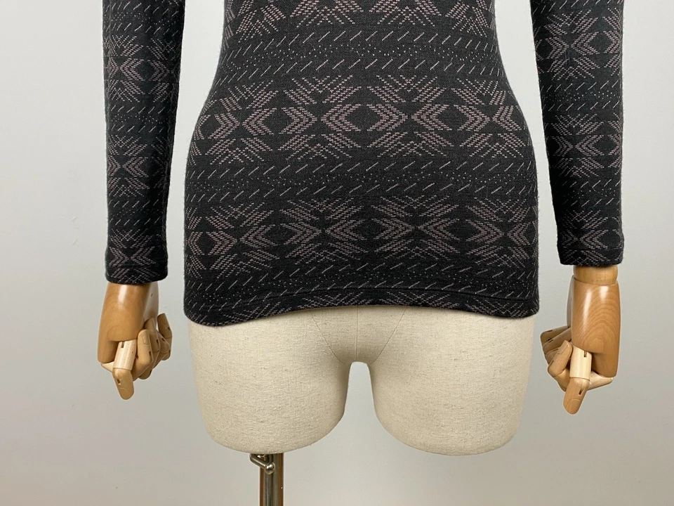 ICEBREAKER 250 Vertex Manga Larga Lana Merino Estampado Cristalino Media Cremallera Talla XS Foto 4 de 4