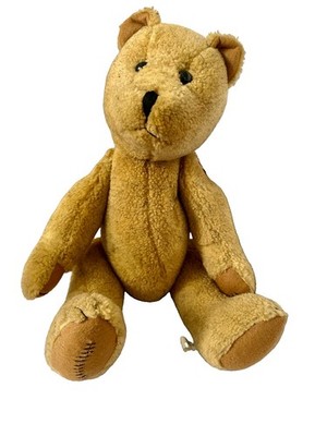 VTG MeraVic 20  Primitive Teddy Bear Jointed Button Thread Distressed Folk Art