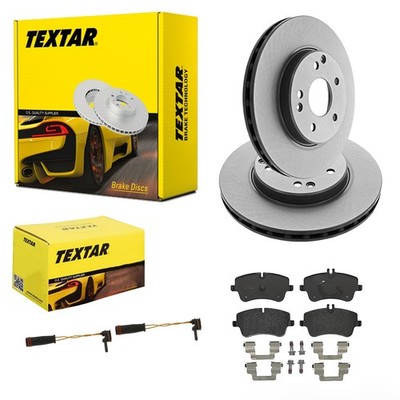 TEXTAR BREMSSCHEIBEN +BELÄGE VORNE passend für MERCEDES C-KLASSE W203 S203 CLK