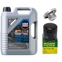 MotoröL Filter Set Liqui Moly 5W-30 5 Liter + Schraube FüR Chevrolet Opel Saab