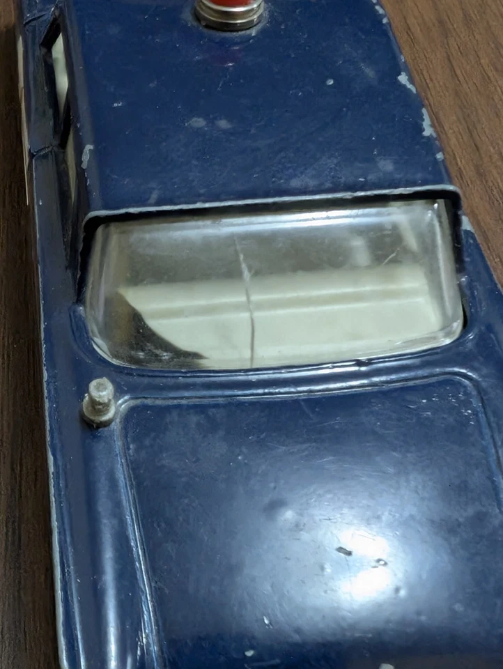 Coche patrulla Dinky Ford Fairlane RCMP 264G azul 1962 hecho en Inglaterra Meccano Foto 3 de 4