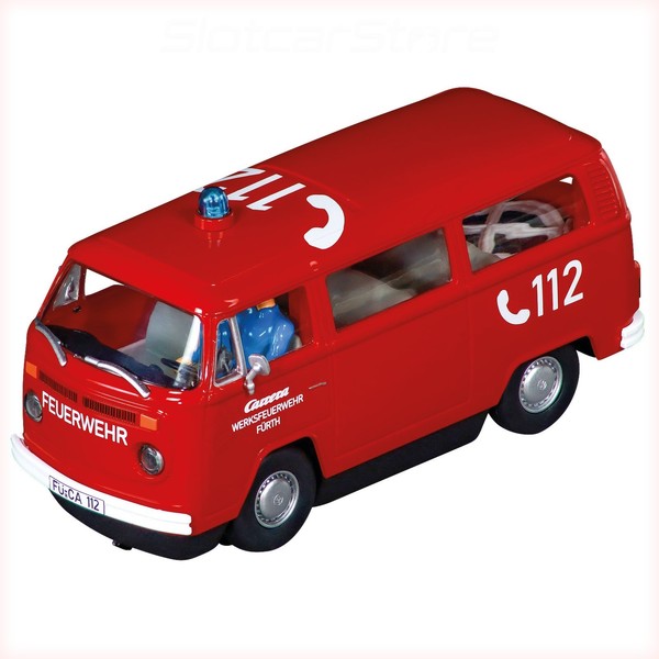 "Carrera Digital 132 32083 Vw Bus T2B \"Feuerwehr / Fire Brigade\" Van 1:32 Auto"-image