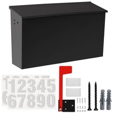 Wall Mount Mailbox for Outside, Metal Wall Mo...