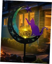 Solar Garden Lights for Outside - Solar Cat Garden Decor with Waterproof,