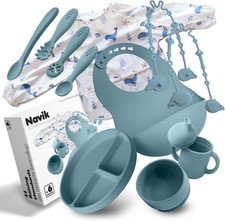 | Set Pappa Svezzamento Da 12 Pezzi | Piatto Svezzamento Con Ventosa per Bambini