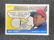 2004 Topps Bazooka One-Liners Kirby Puckett Jersey #BOL-KP2 TWINS RARE SSP
