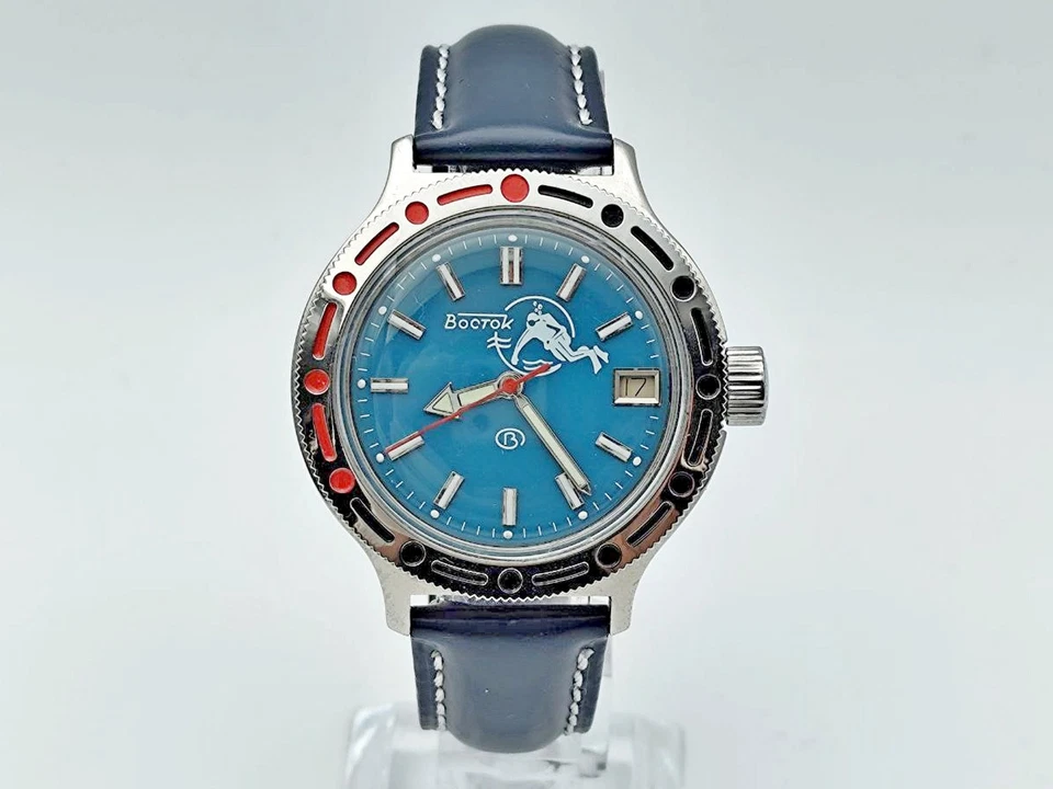 WOSTOK 2414 潜水员两栖动物复古手表 Vostok Post-USSR 服务手表 — 第 2/4 张图片