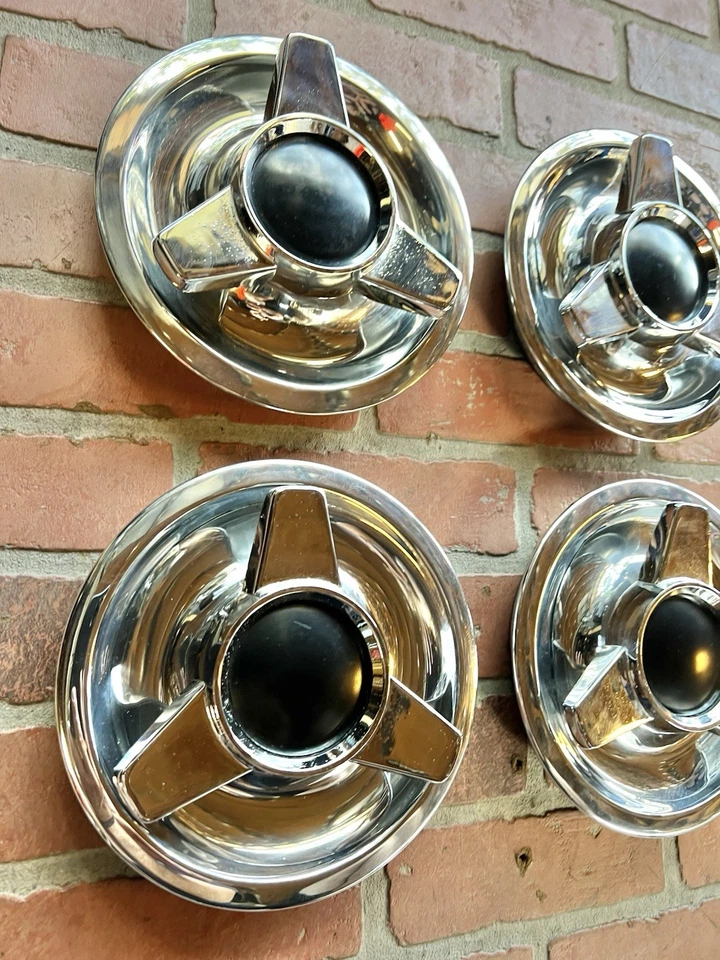 Juego de tapas centrales de rueda de rally de freno de disco para coche Corvette Chevelle Camaro GM años 60 67 Foto 3 de 4