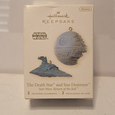 Hallmark Keepsake Star Wars Death Star & Star Destroyer Miniature Ornaments 2008