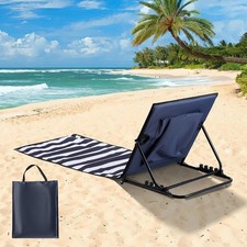 Strandmatte 5-stufig Campingliege StrandLiege Beachmatte Verstellbar Faltbar