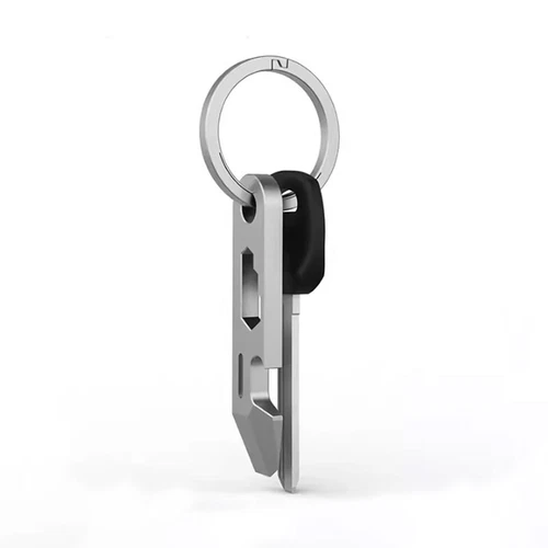 Mini Portachiavi in Lega di Titanio Pry Bar EDC Crowbar Opener Outdoor Multi Tools - Foto 5 di 10