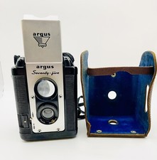 Vintage Argus 75 Camera With Leather Case And Strap