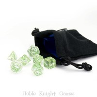 Easy Roller Dice 7 Piece Poly Set - Green Sparkle W/white Mint on sale Easy Roller Dice 7 Piece Poly Set - Green Sparkle W/white Mint on sale