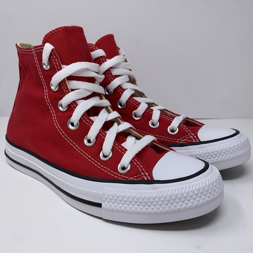 Nuove scarpe sneakers Converse All Star Chuck Taylor rosse alte tela M9621 unisex - Foto 4 di 13