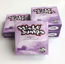 4 Blocks of Sticky Bumps Surfboard Wax Cold Water Surf nontoxic NEW