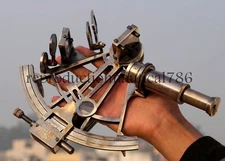 Nautical KELVIN & HUGHES Sextant Solid Brass Astrolabe Sextant Maritime Working 