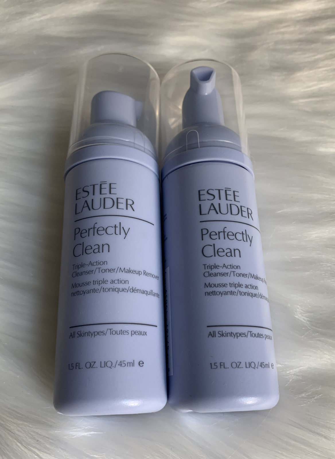 2*Estee Lauder Perfectly Clean TripleAction Cleanser Toner Makeup