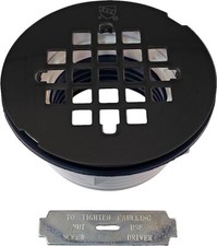 Westbrass D206P-62 4-1/2" OD Shower Drain Assembly and Grid Strainer Cover fits