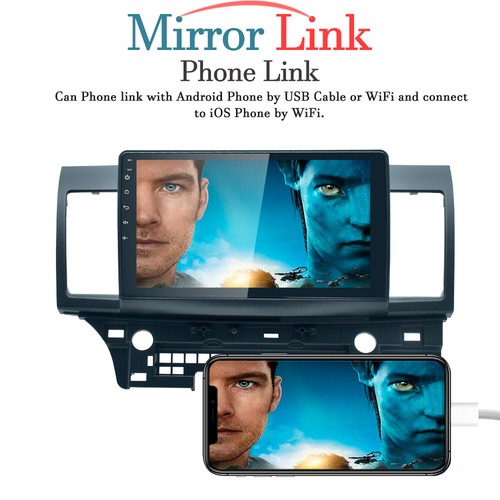 For Mitsubishi Lancer 07-12 Android 13 Car GPS WIFI BT Radio Stereo CarPlay +CAM - Picture 7 of 16