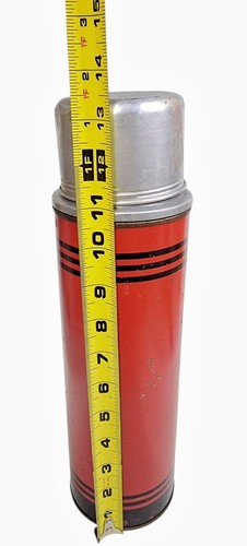 Rare VINTAGE ICY-HOT AMERICAN THERMOS BOTTLE With Original Cork Stopper Top - Picture 9 of 9