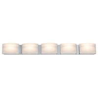 Dvi Lighting Dvp1755 Satin Nickel / Half Opal Vanguard 5 Light Halogen Bathroom on sale Dvi Lighting Dvp1755 Satin Nickel / Half Opal Vanguard 5 Light Halogen Bathroom on sale