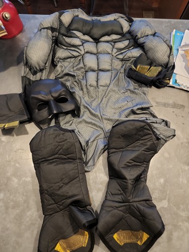 Batman muscle chest Costume kids Sz M 8-10 Black Gray Halloween -read desc. - Picture 1 of 5