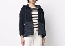 Herno Jacket 46 New Navy Tweed Puffer